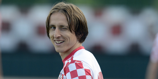 Zagreb, 091012.Zagrebello.Trening Hrvatske nogometne reprezentacije uoci kvalifikacijskih utakmica protiv Makedonije i Walesa.Na fotografiji: Luka Modric sa novom frizurom.Foto: Drago Sopta / CROPIX