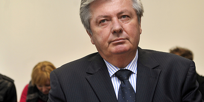 Zagreb, 271112.Na Opcinskom kaznenom sudu u Zagrebu, danas je donesena presuda Davorinu Lovrencicu i ostalima u skucaju Kupska ulica, kada se zbog radova na garazi HEP-a urusila gotovo cijela Kupska ulica.Na slici: Davorin Lovrencic.Foto: Bruno Konjevic / CROPIX