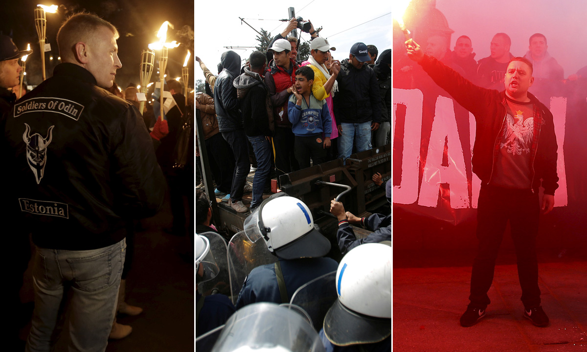 Izbjeglice i desničarske grupe koje se protive migrantima