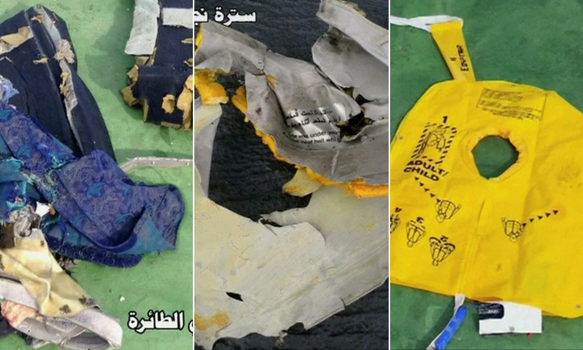 Ostaci zrakoplova EgyptAira koji se srušio u Sredozemno more