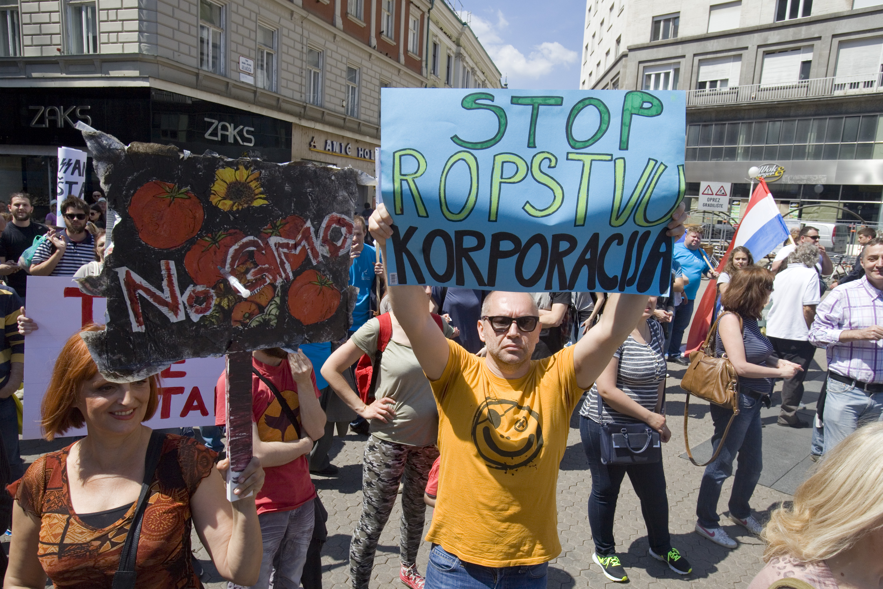 Prosvjed u Zagrebu protiv Monsanta