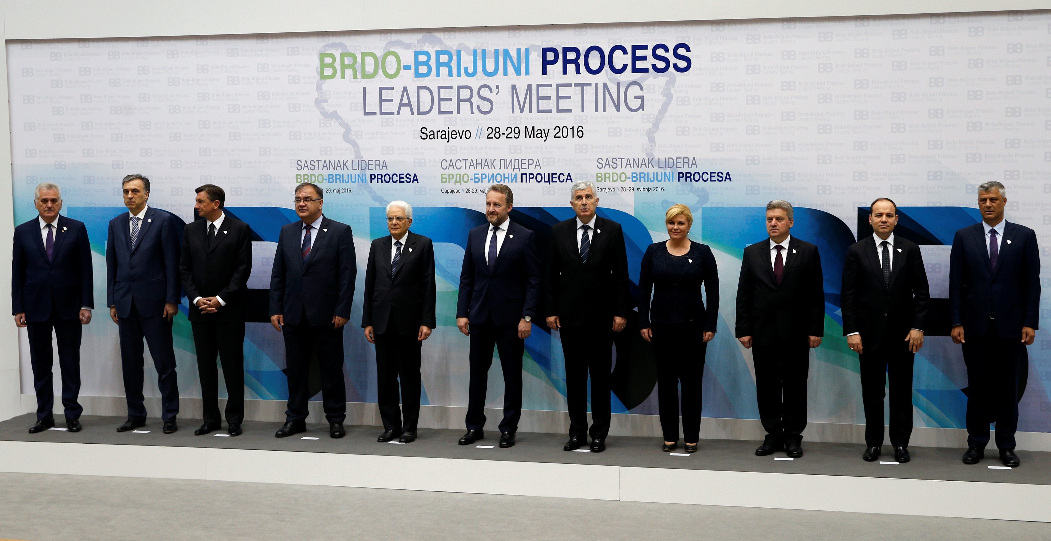 Tomislav Nikolić, Filip Vujanović, Borut Pahor, Mladen Ivanić, Bakir Izetbegović, Dragan Čović, Sergio Mattarella, Kolinda Grabar-Kitarović, Gjorge Ivanov, Bujar Nishani i Hashim Thachi