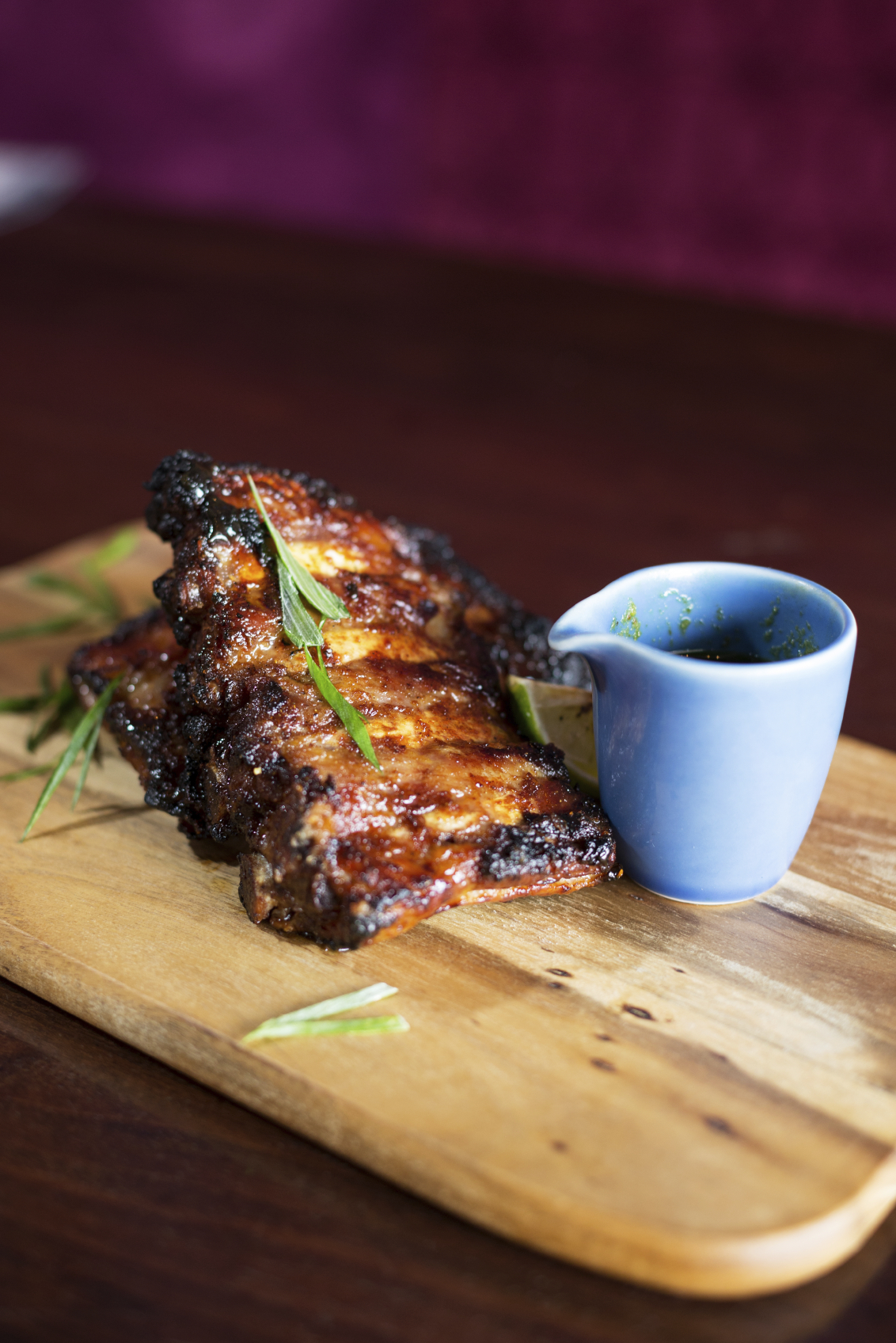 Freshly grilled spareribs
