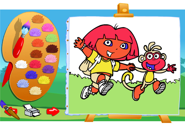 Dora istražuje - bojanka