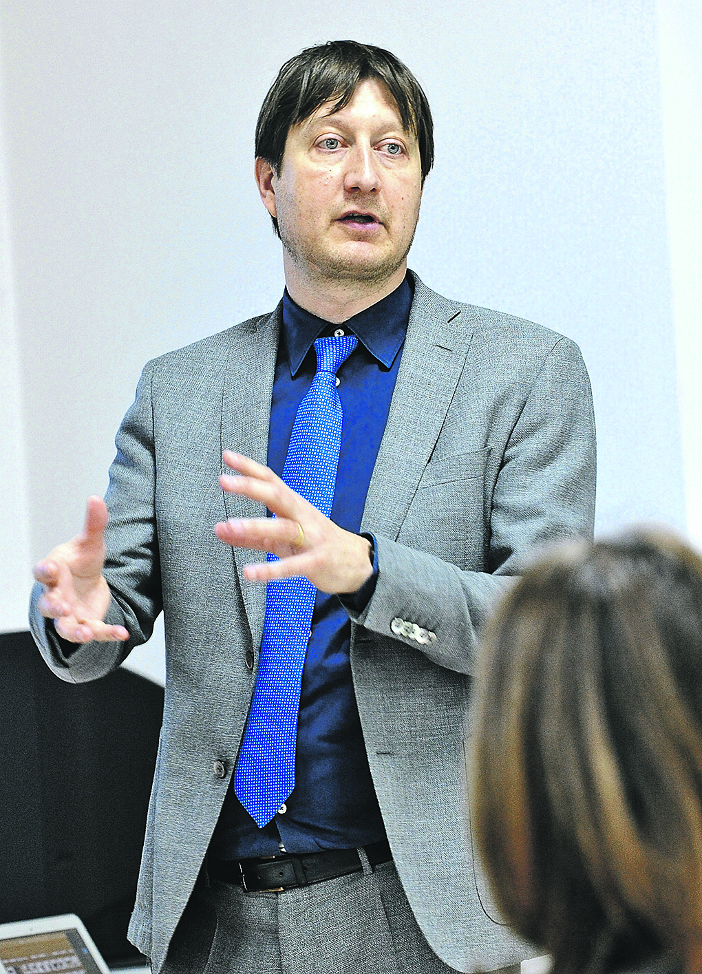 Zagreb, 040516. 
Kampus Borongaj, Hrvatski studiji.
Seminar paleoradiologija mumija.
Na fotografiji: Frank Ruhli.
Foto: Srdjan Vrancic / CROPIX