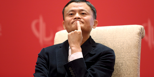 Founder and Executive Chairman of Alibaba Group Jack Ma meets Facebook founder and CEO Mark Zuckerberg (not pictured), at the China Development Forum in Beijing, China, March 19, 2016. REUTERS/Shu Zhang - RTSB5UH