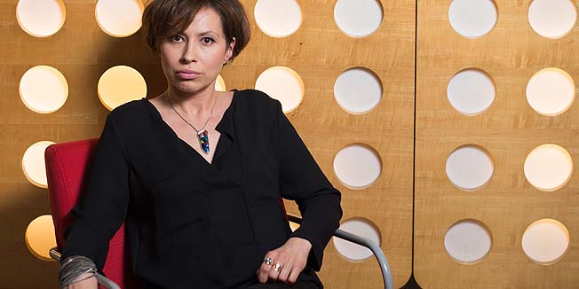 Zagreb, 200515.Dramska spisateljica Tena Stivicic snimljena u Multimedijalnom institutu MAMA.Na fotografiji: Tena Stivicic.Foto: Niko Goga / CROPIX