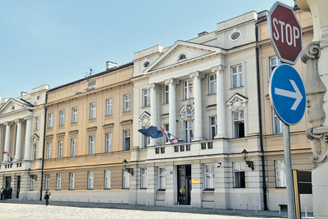 Zagreb, 240512.Trg Sv. Marka.Zgrada Sabora RH na Trgu Sv. Marka.Foto: Bruno Konjevic / CROPIX