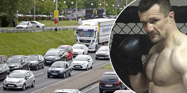 Zagreb, 260416.Zbog dolaska turskog predsjednika Erdogana u Zagrebu vladaju izvanredni prometni uvjeti zbog kojih se stvaraju guzve na prometnicama.Na fotografiji: guzve, Slavonska.Foto: Marko Todorov / CROPIX