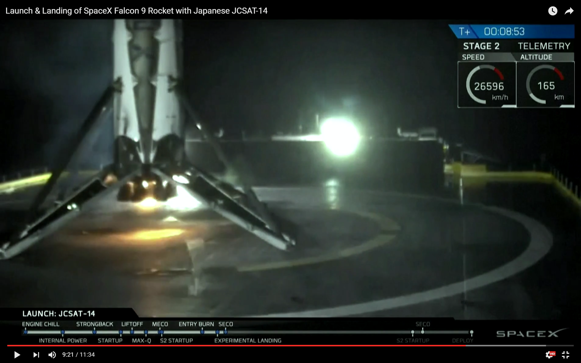 Slijetanje SpaceXove rakete Falcon 9