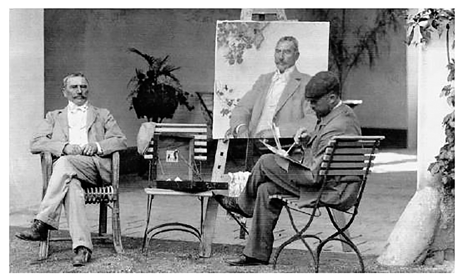 
Ljudevit Vranyczany pozira Vlahi Bukovcu u dvorcu Gornje Oroslavje