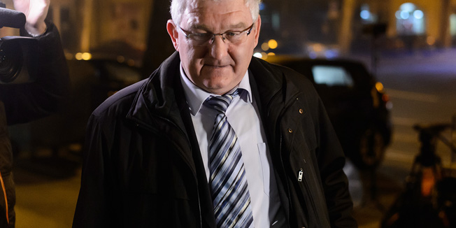 Zagreb, 141215. Trg Zrtava Fasizma.Sjediste HDZ-a.Nastavak sjednice Predsjednistva HDZ-a u sjedistu stranke na Trgu zrtva fasizma, na koje su dosli i koalicijski partneri.Na fotografiji: Milivoj Sipka.Foto: Goran Mehkek / CROPIX