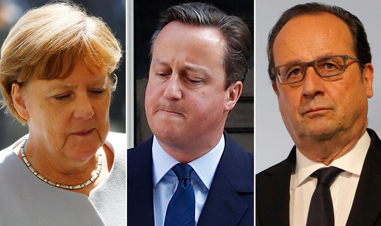 Francois Hollande, David Cameron, Angela Merkel