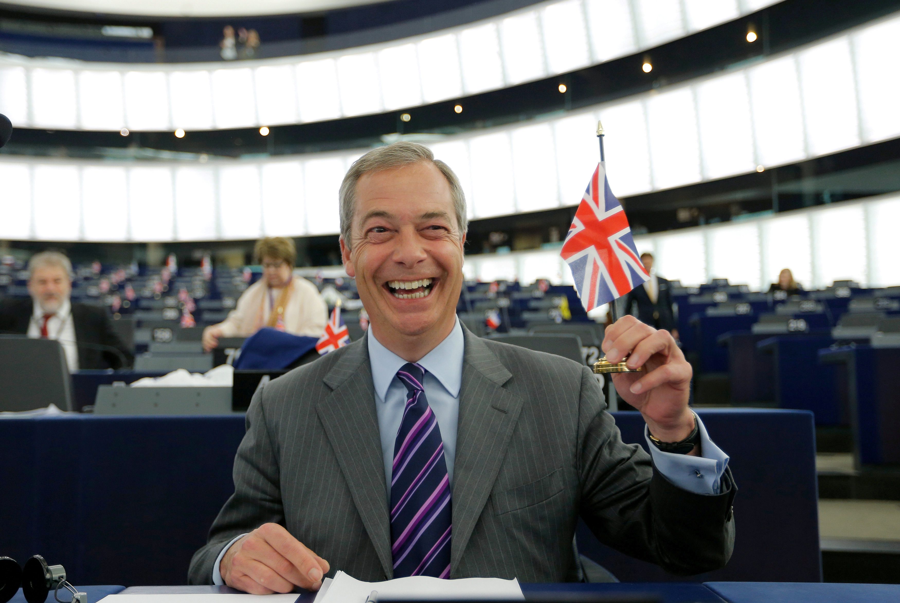 Nigel Farage u zgradi EP-a u Strasbourgu