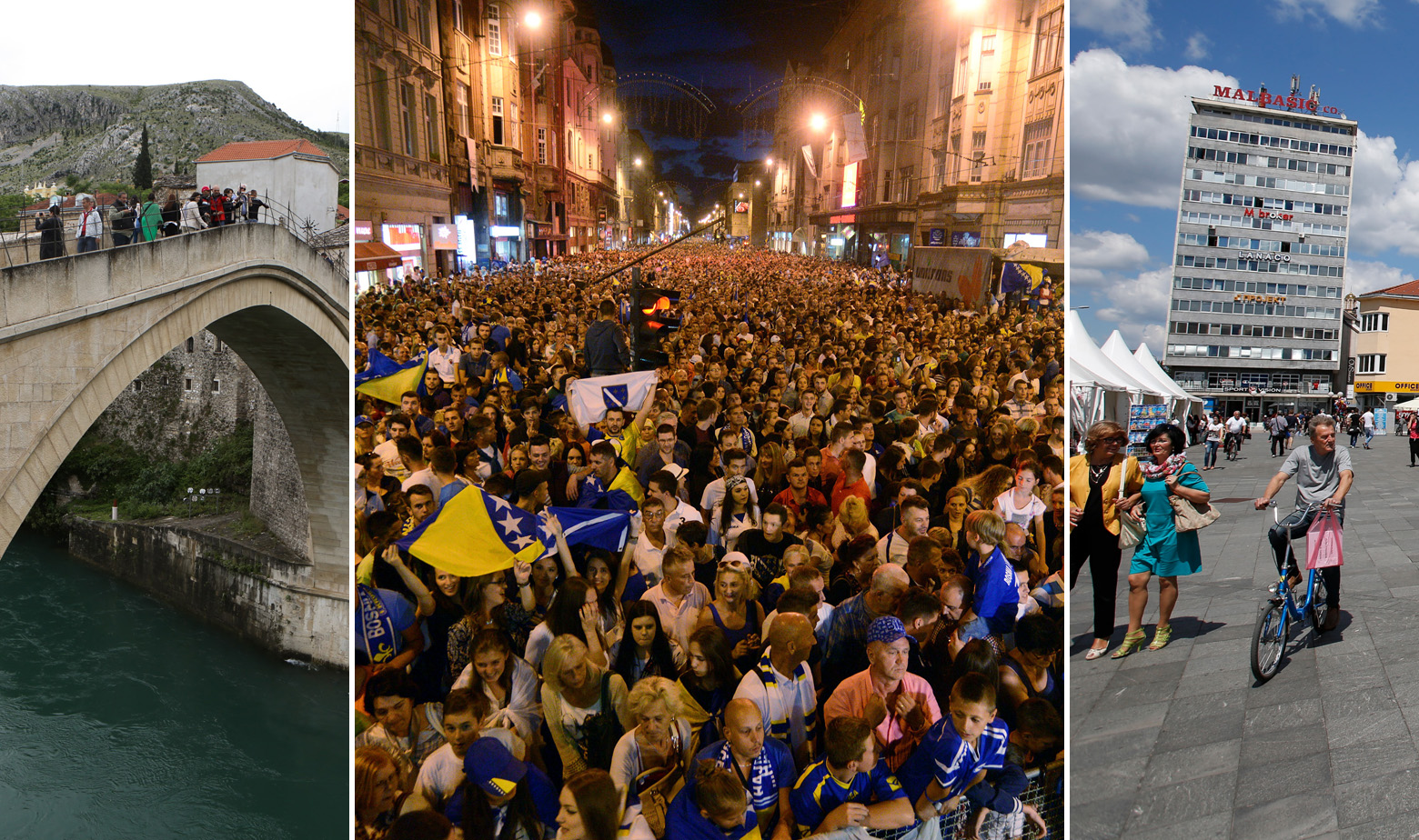 S lijeva na desno: Mostar, Sarajevo, Banja Luka