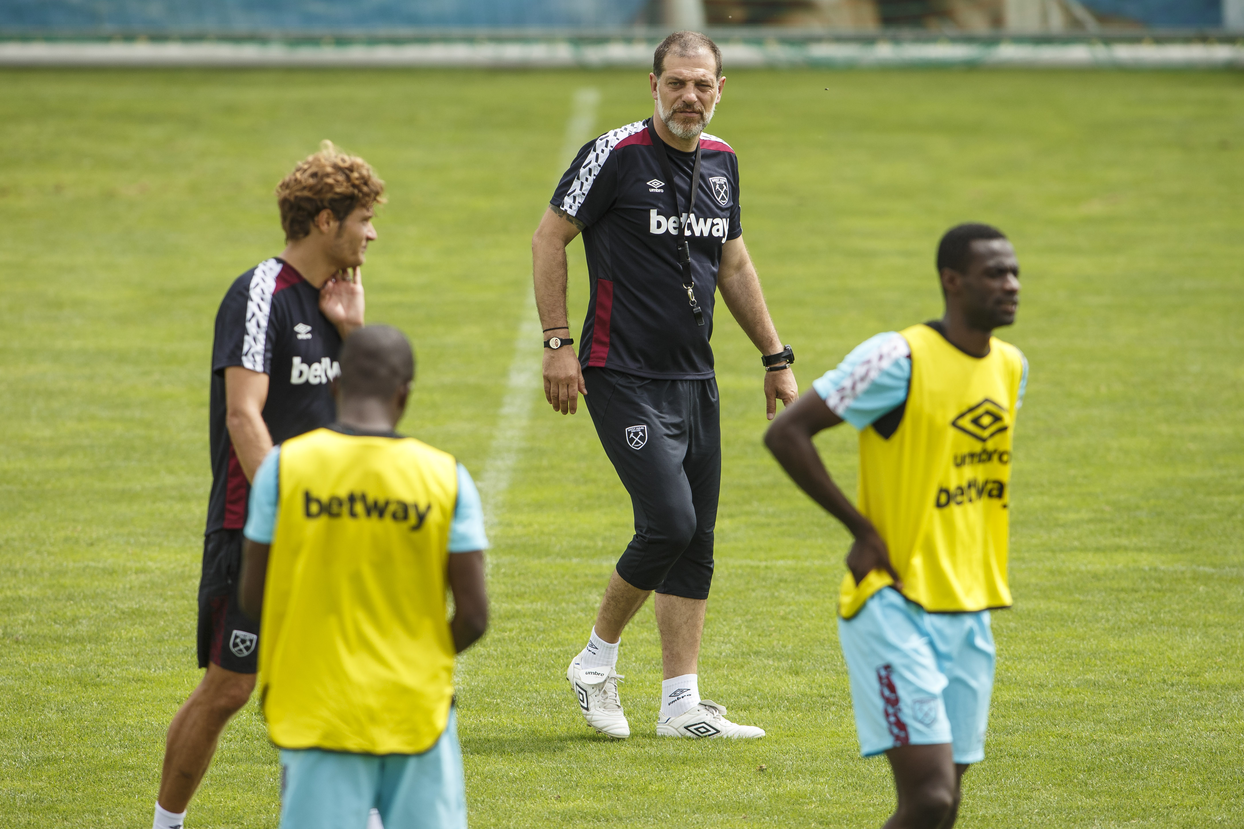 Slaven Bilić vodi trening West Hama