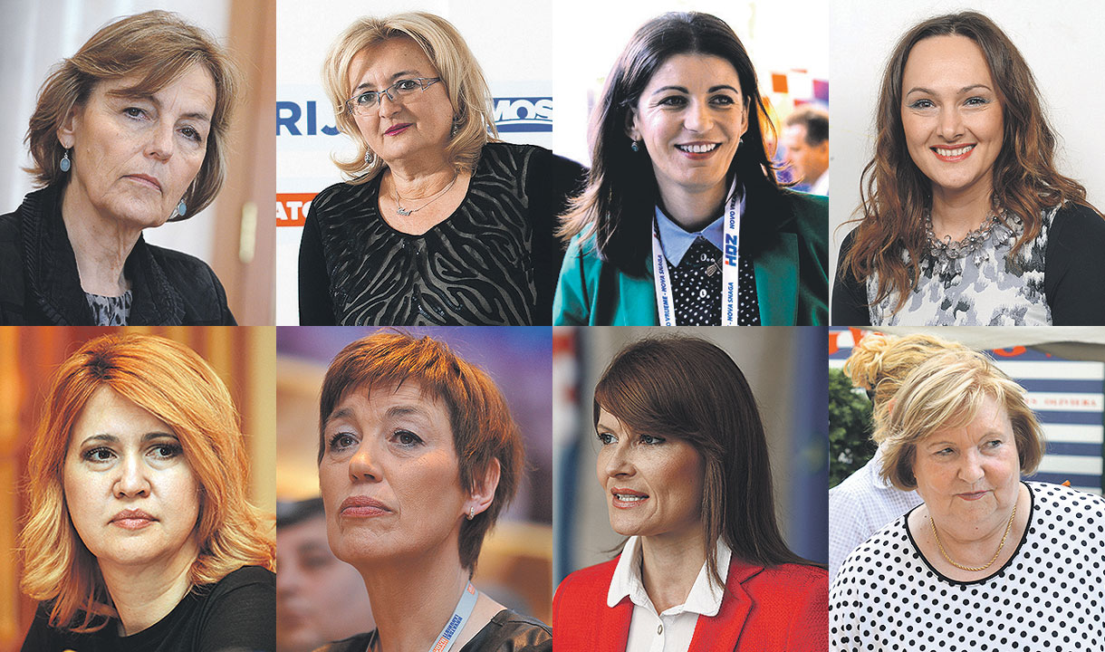 Zastupnice u prošlom sazivu Sabora bile su i V. Pusić, I. Strenja-Linić, J. Rimac, R. Vukovac, M. Opačić, N. Tireli, S. Glasovac i D. Zgrebec