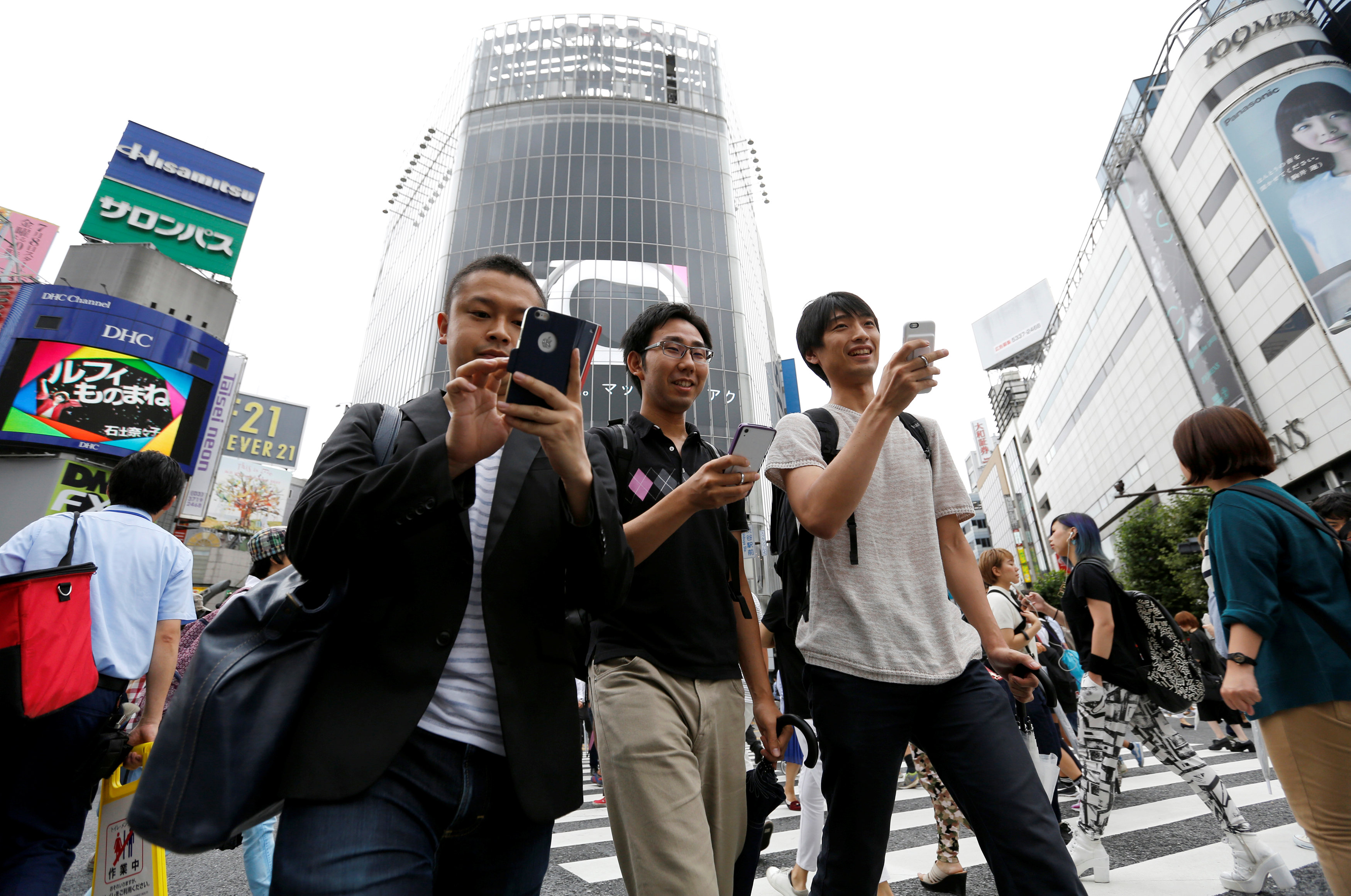 Igrači u Shibuya distriktu u Tokiju
