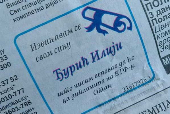 oglas novine politika