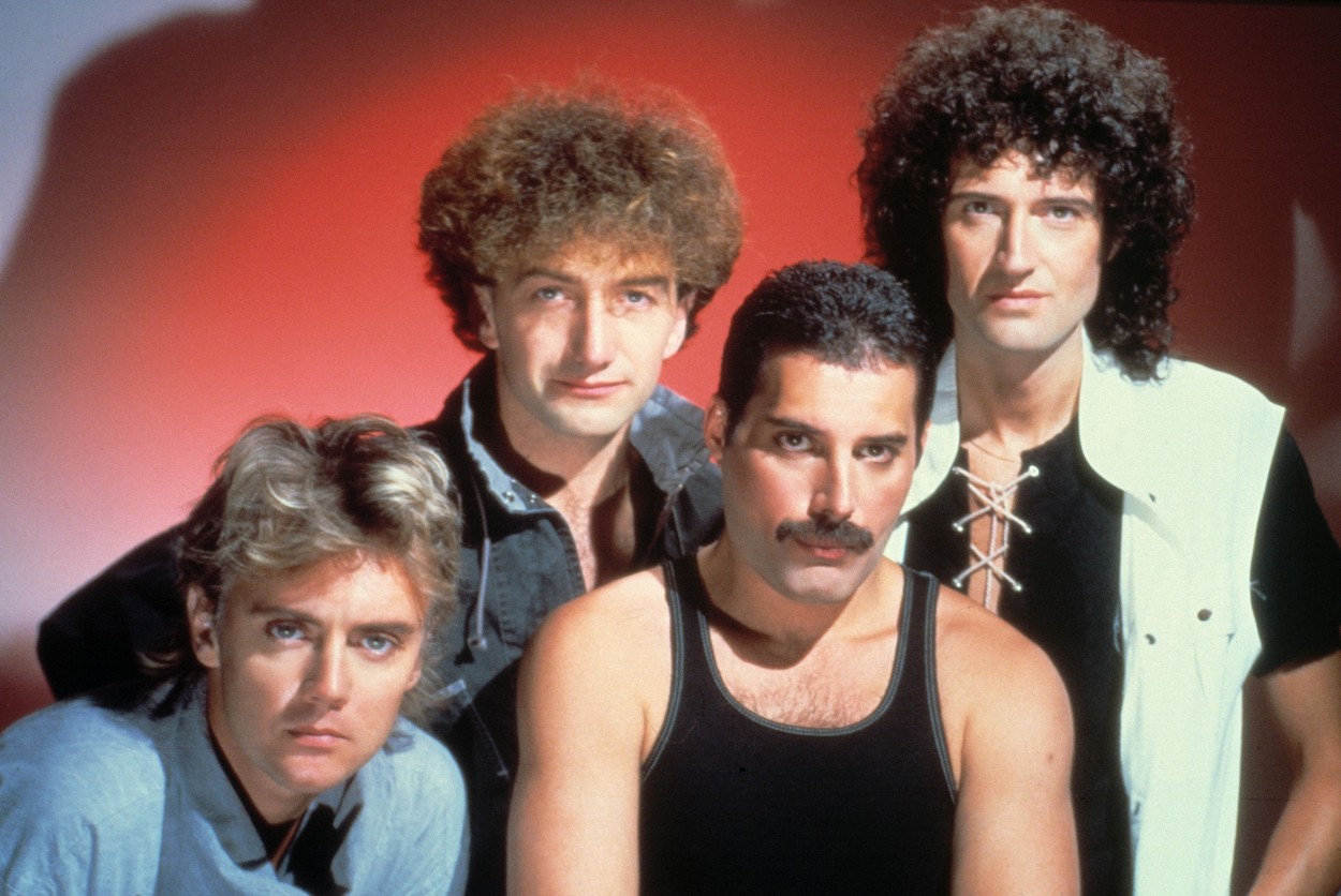 BRIAN MAY - FREDDIE MERCURY - QUEEN - JOHN DEACON - ROBERT TAYLOR. British rock band Queen (Freddie Mercury, Brian May, John Deacon and Robert Taylor)., Image: 138165916