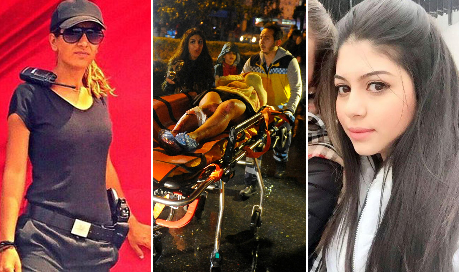 S lijeva na desno: preminula zaštitarka Hatice Koc'un, scena ispred kluba nakon pucnjave i ubijena Izraelka Leanne Nasser