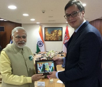 Indijski premijer Narendra Modi i premijer Srbije Aleksandar Vučić