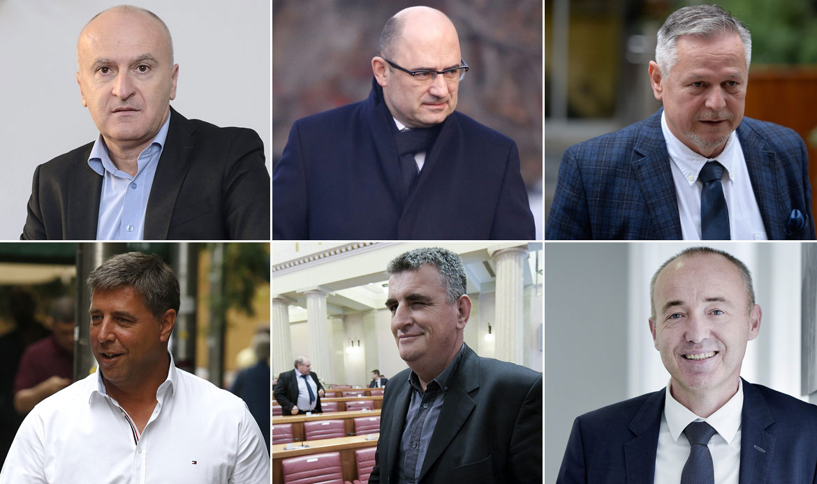 Gornji red: Predrag Fred Matić, Milijan Brkić, Davorko Vidović; Donji red: Franko Vidović, Miro Bulj, Damir Krstičević