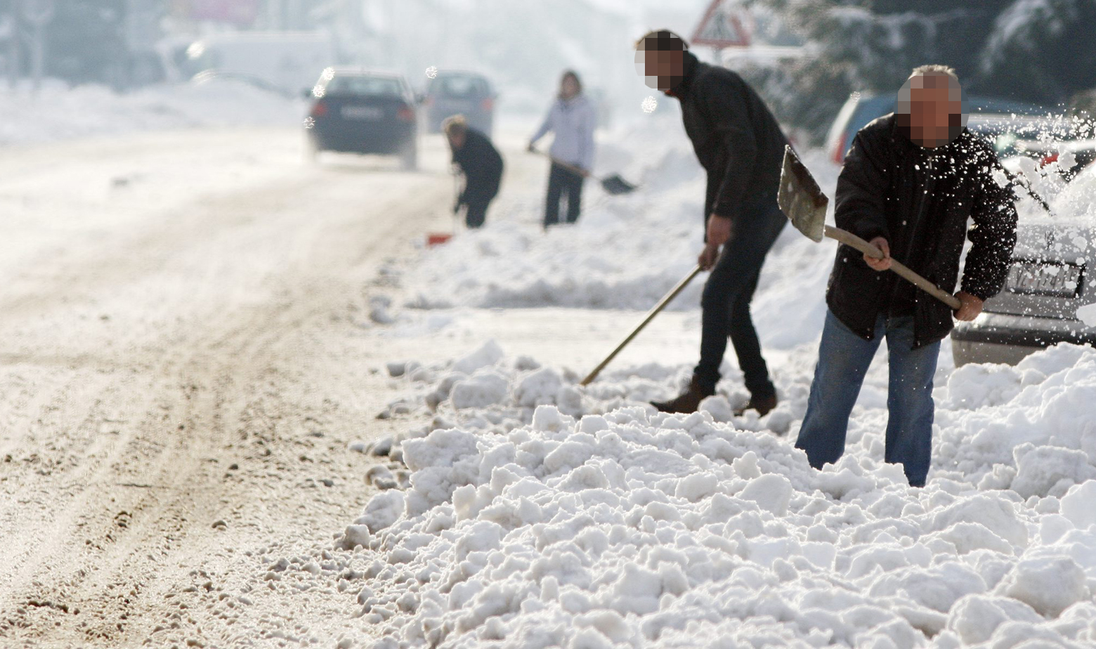 Ilustracija čišćenja snijega