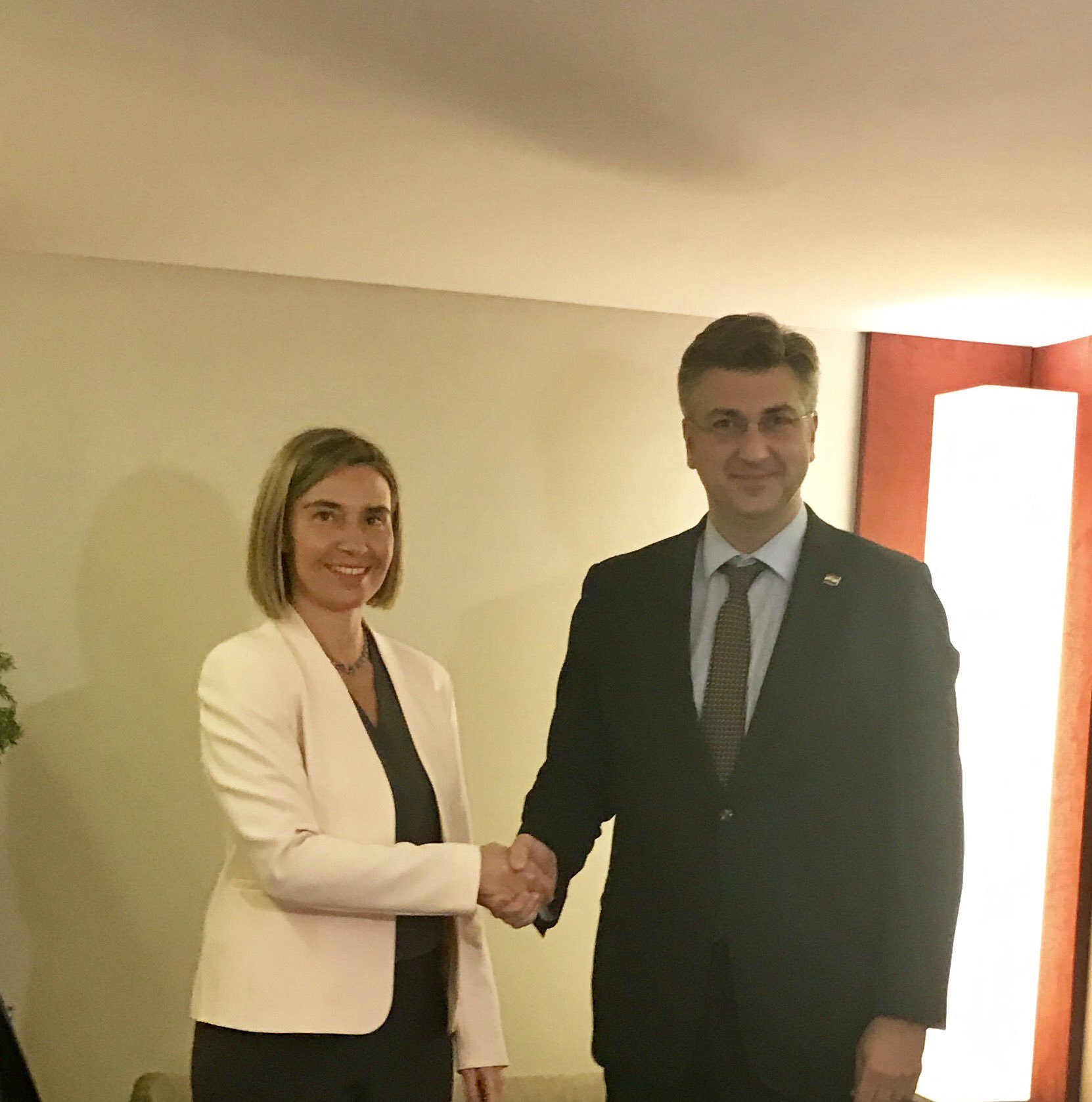 Federica Mogherini i Andrej Plenković