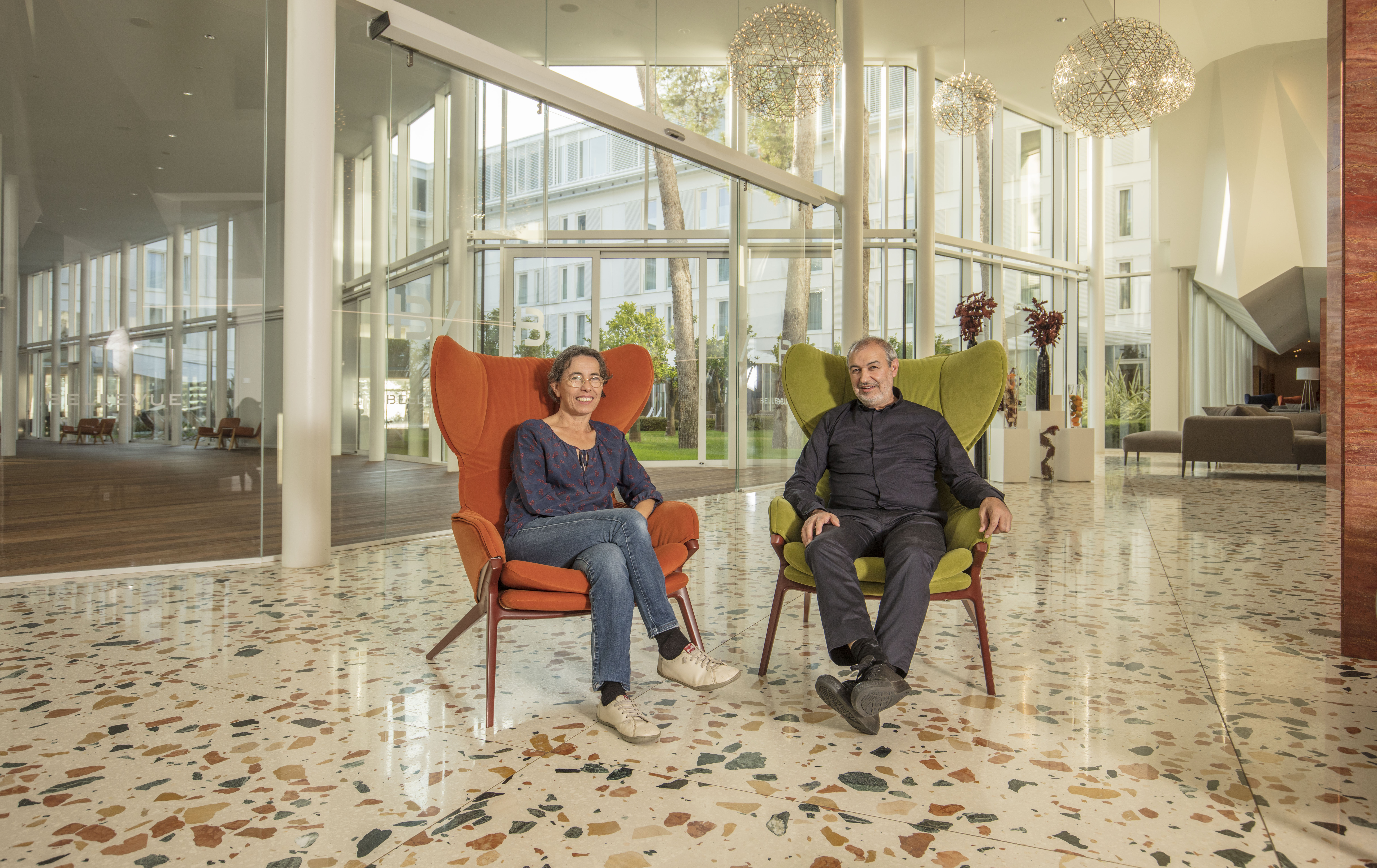 Carme Pigem i Ramon Vilalta iz RCR Arquitectes u Lošinju su odsjeli u hotelu Bellevue koji je preuređen prema projektu njihova kolege i prijatelja Andrije Rusana