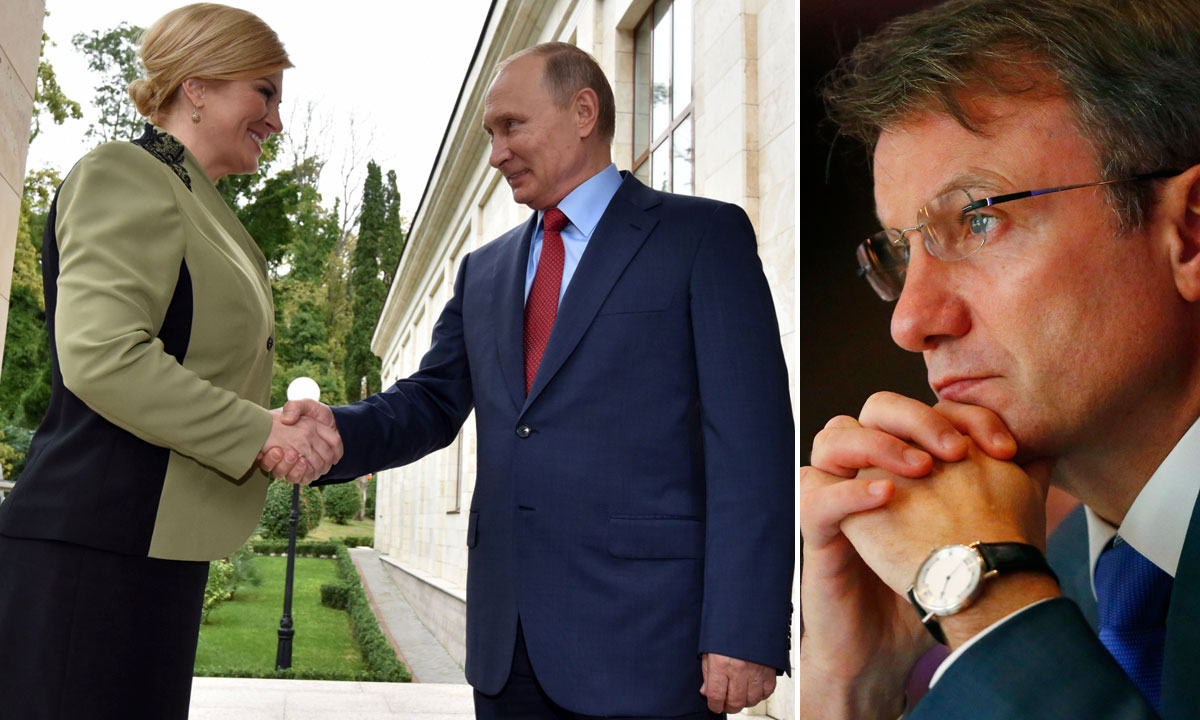 Kolinda Grabar Kitarović, Vladimir Putin i Herman Gref