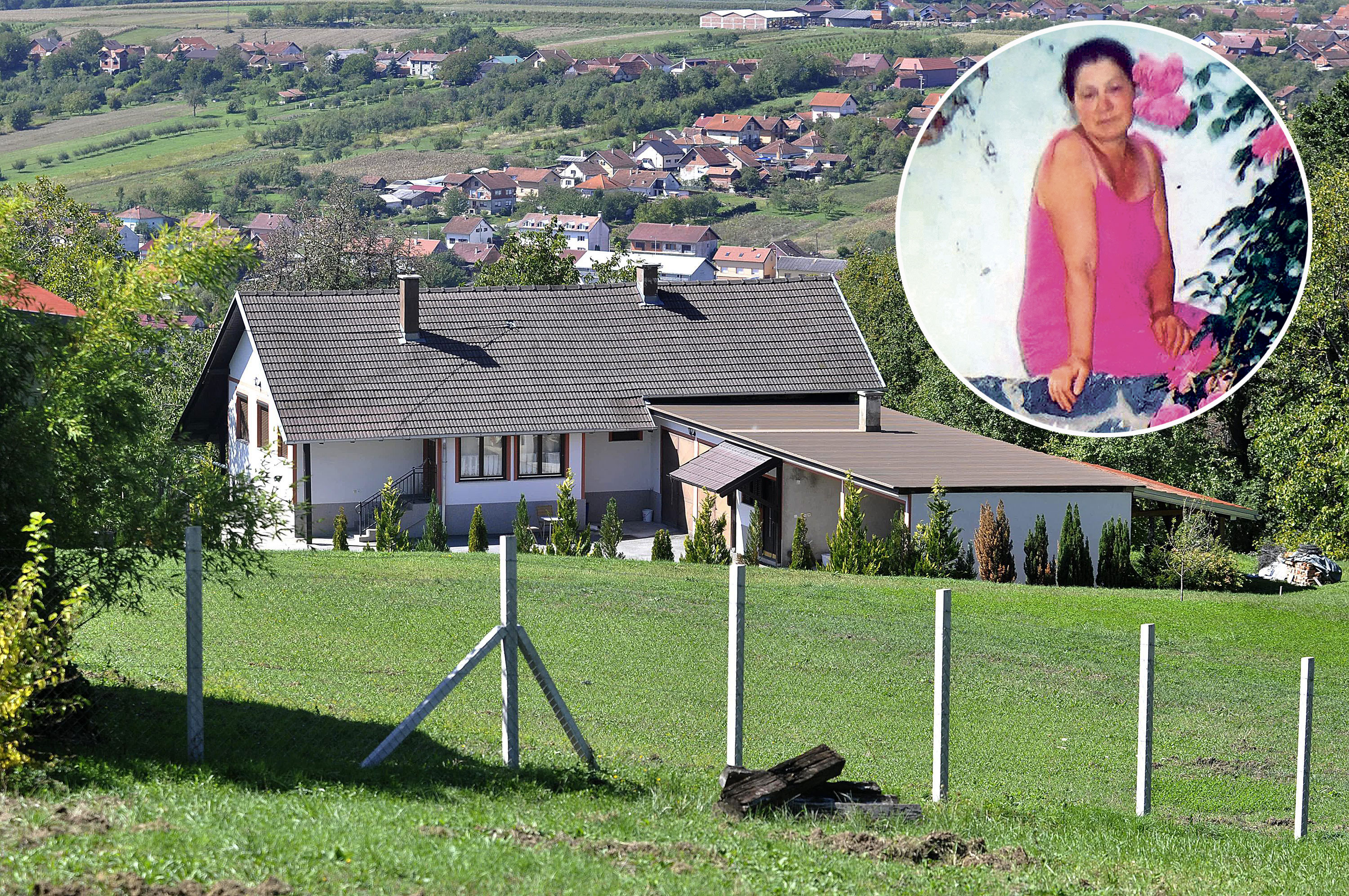 kuća u kojoj je živjela ubijena Blaška Skender (u krugu)