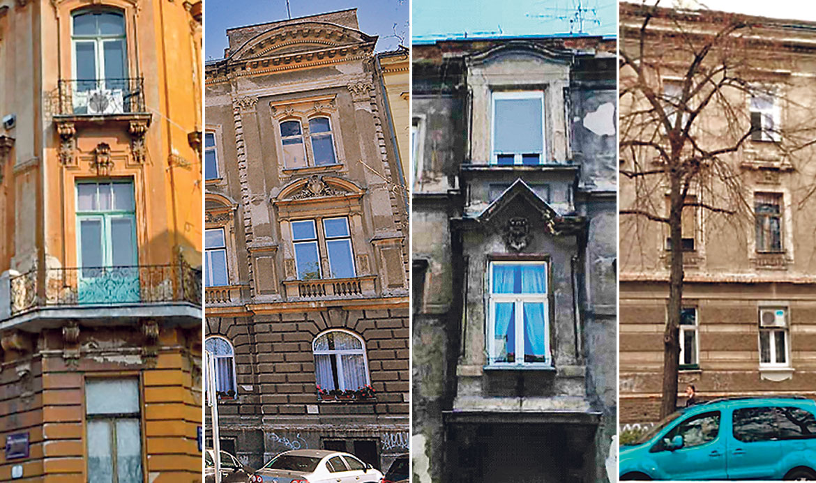 s lijeva na desno: Šenoina 1, Trg kralja Tomislava 9, Medulićeva 9, Klaićeva 14