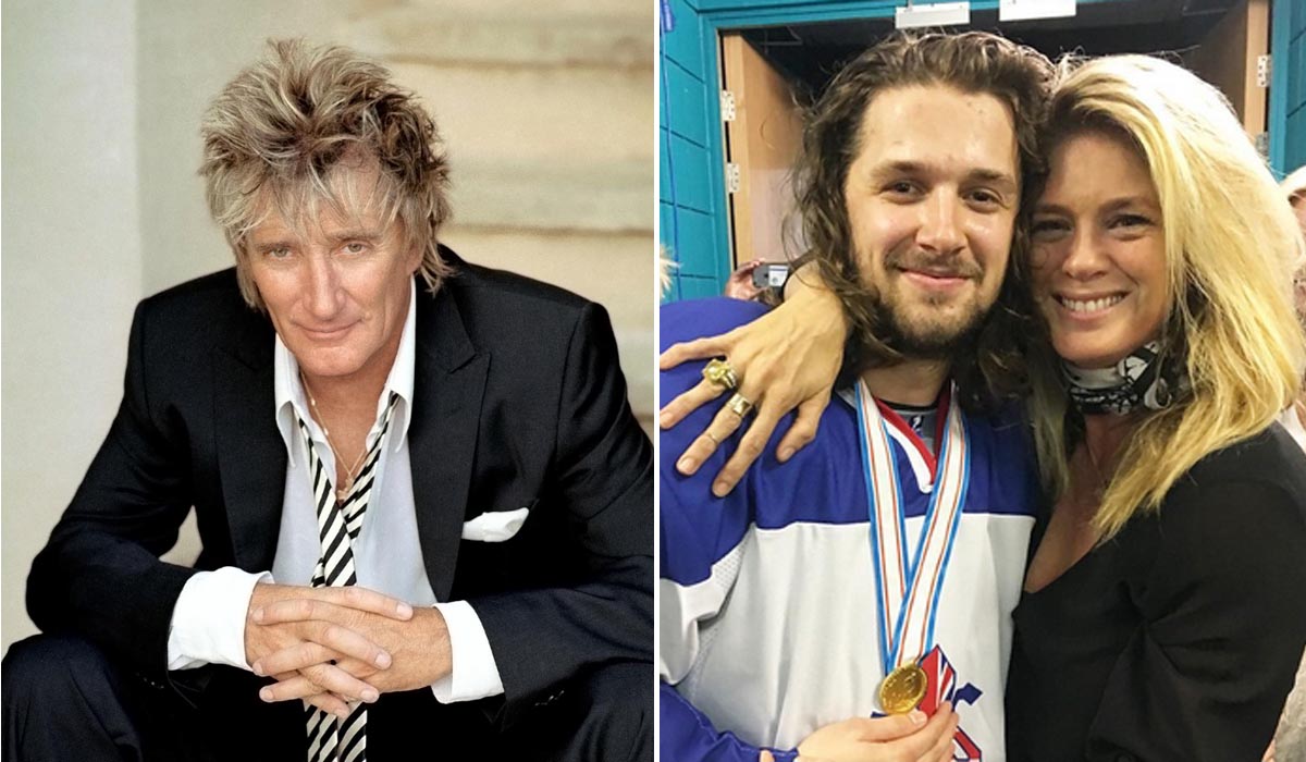 Rod Stewart (lijevo), njegov sin Liam s majkom