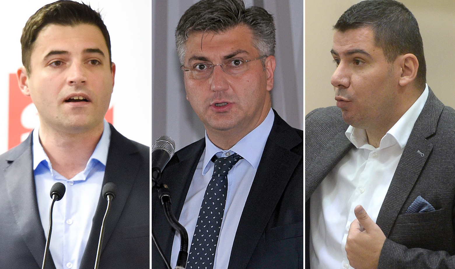 Davor Bernardić, Andrej Plenković i Nikola Grmoja