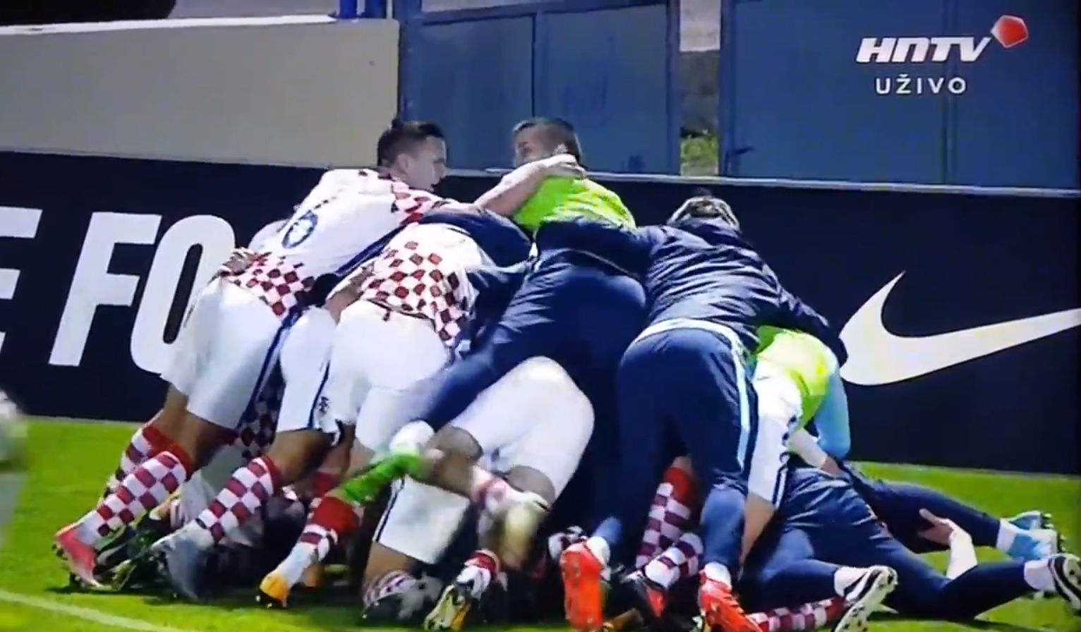 Hrvatska U-21 slavlje