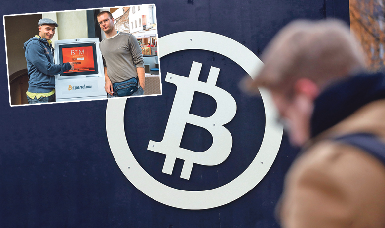 Vedran Ilić Dreven i Ivan Šimurina (u okviru) prvi su postavili bankomat za btc u Zagrebu 2014. godine