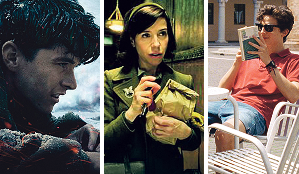 Kadrovi iz filova: 'Dunkirk', 'Oblik vode', 'Skrivena ljubav'
