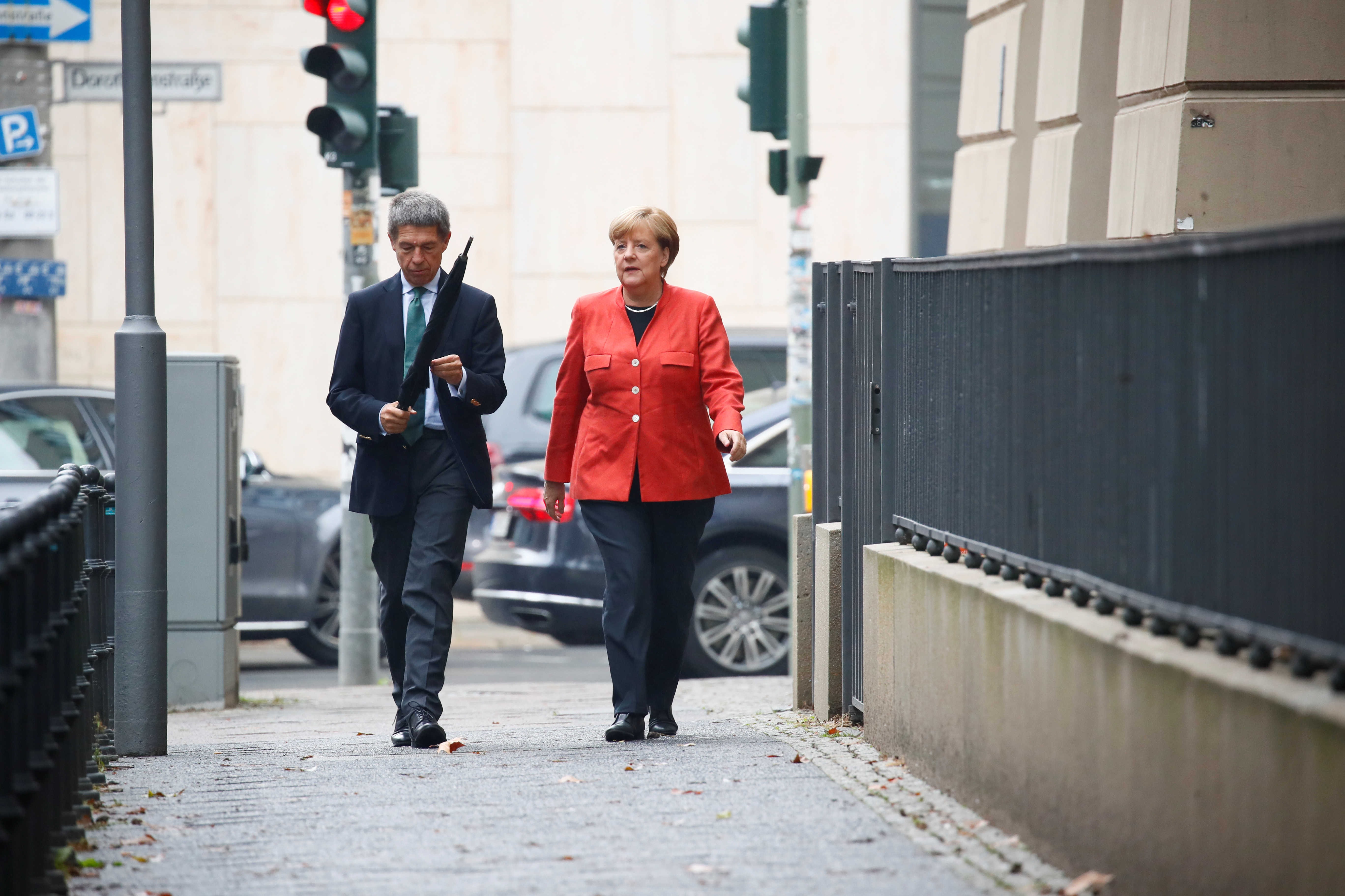 Joachim Sauer i Angela Merkel