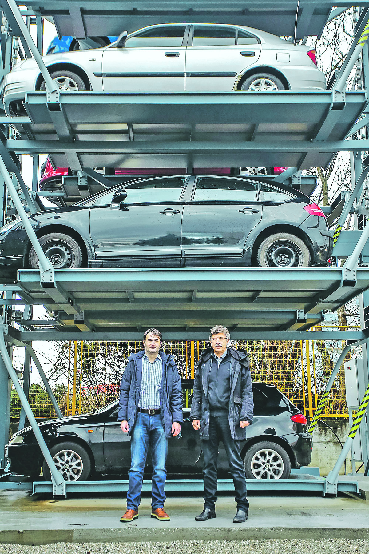 Inovativni parking sustav Rotary parking tvrtke Europark Systems.Na fotografiji: voditelji projekta Ivan Gudelj i Zvonimir Prljić