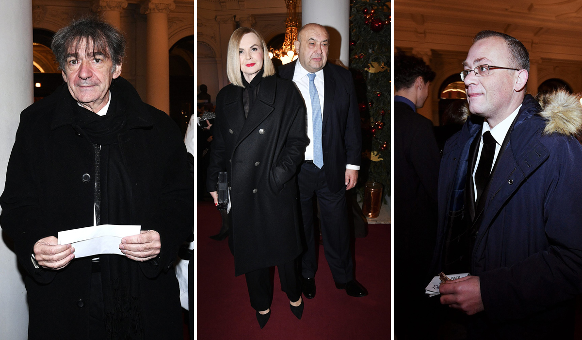 S lijeva na desno: Miki Manojlović, Jadranka Sloković i Čedo Prodanović, Zlatko Hasanbegović