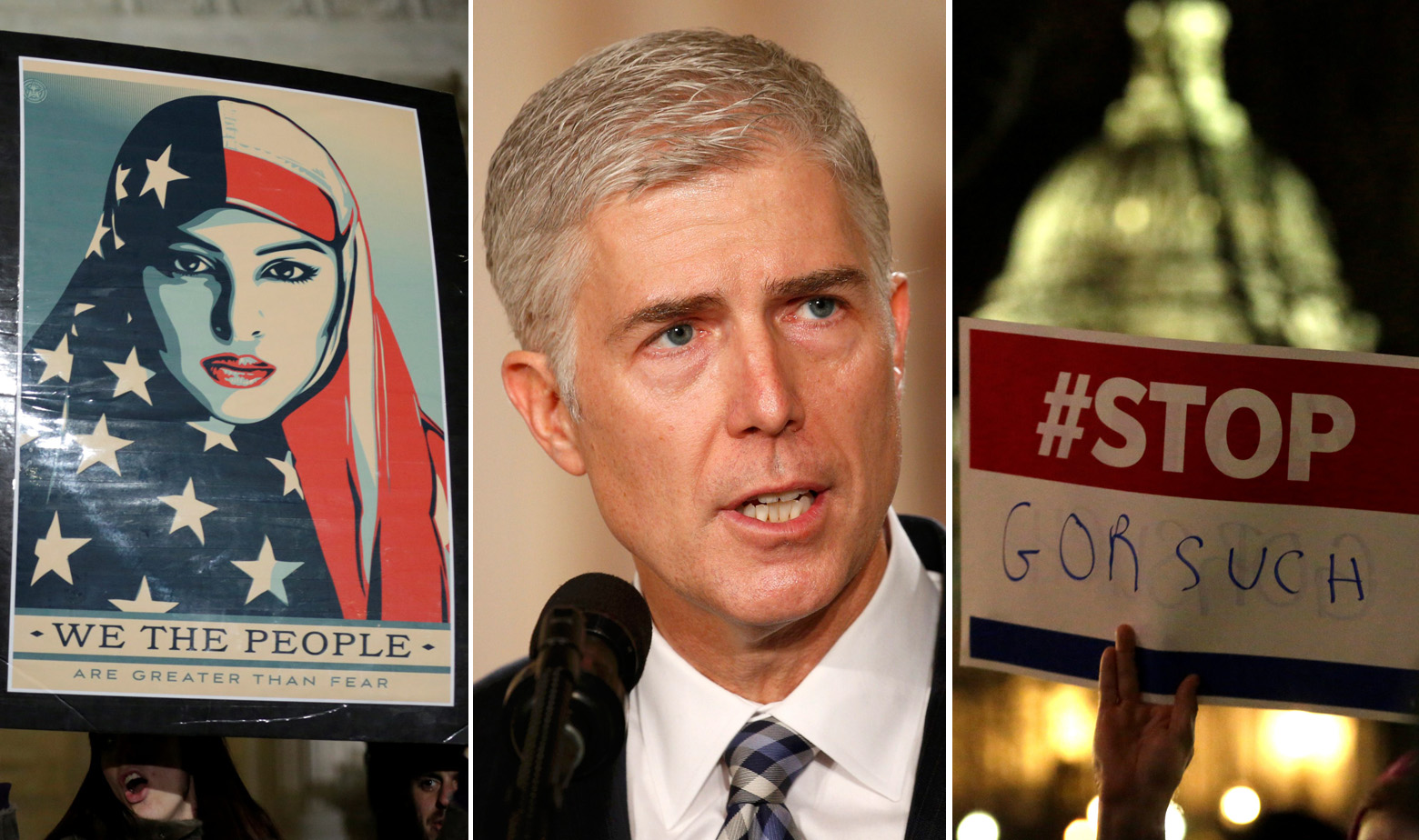 Prosvjednici u Washingtonu i sudac Neil Gorsuch  