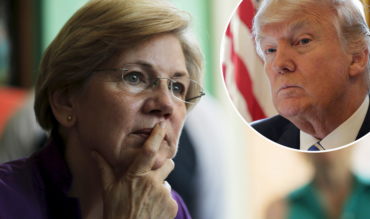 Elizabeth Warren i Donald Trump 