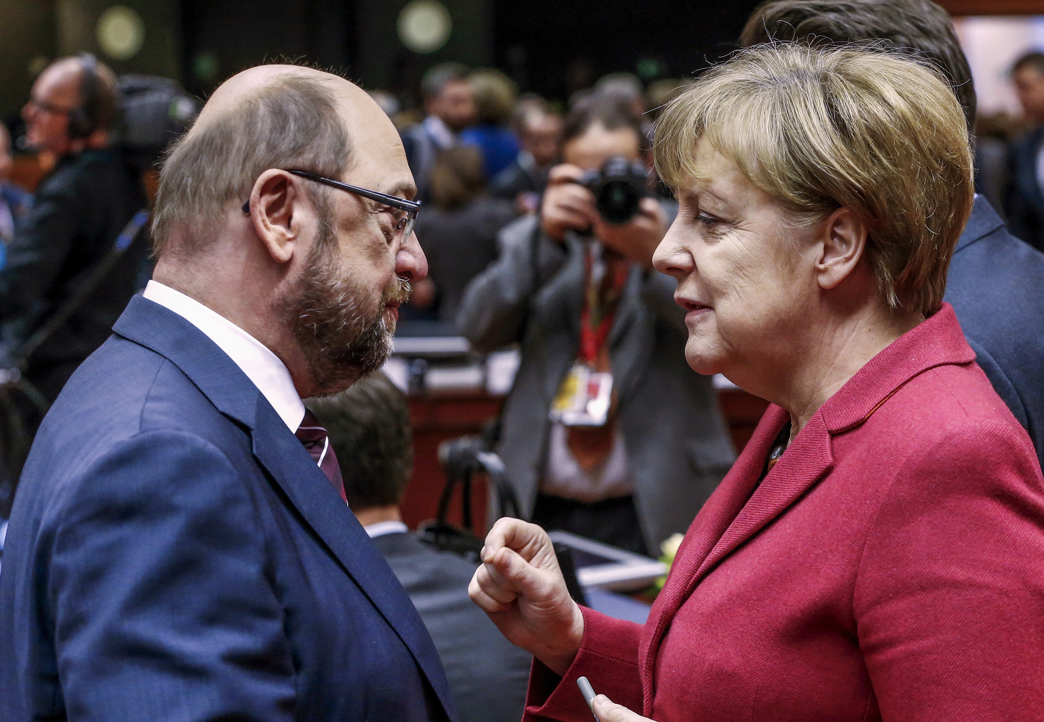 Martin Schulz i Angela Merkel