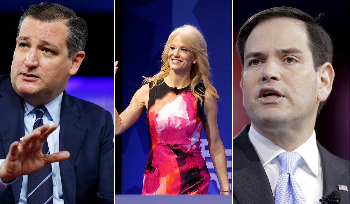 Ted Cruz, Kellyanne Conway, Marco Rubio