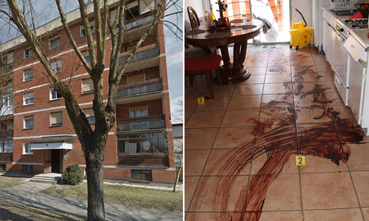 na fotografiji: mjesto zločina u Sisku