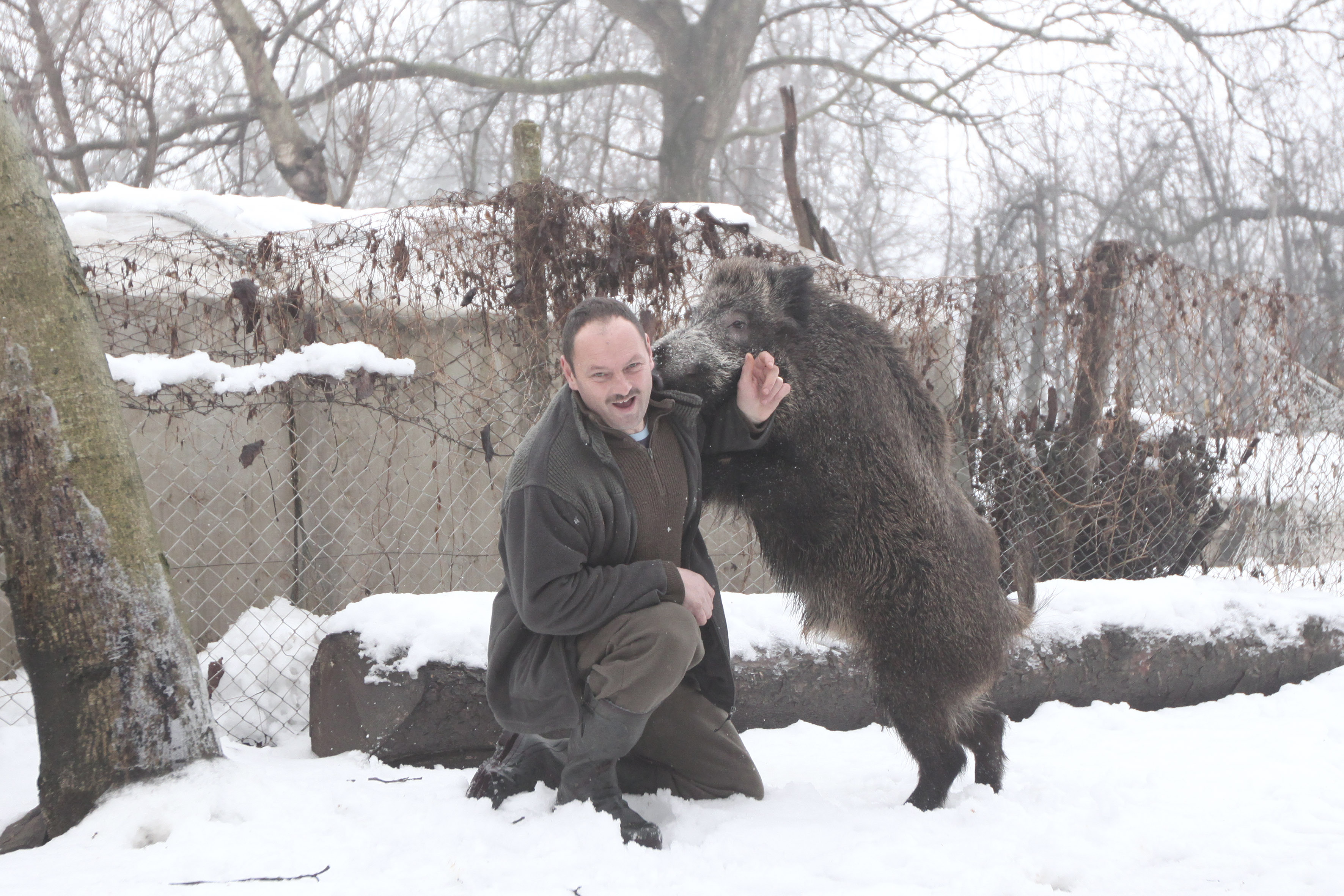 Srećko Zdelar sa svojim kućnim ljubimcem