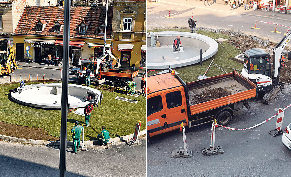 Britanski trg u 11.30 sati (lijevo) i u 16 sati(desno)