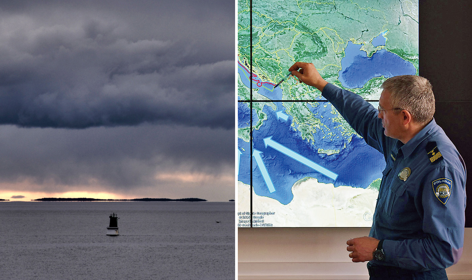 Ilustracija pučine i Ive Mustać u Nacionalnom pomorskom centru 