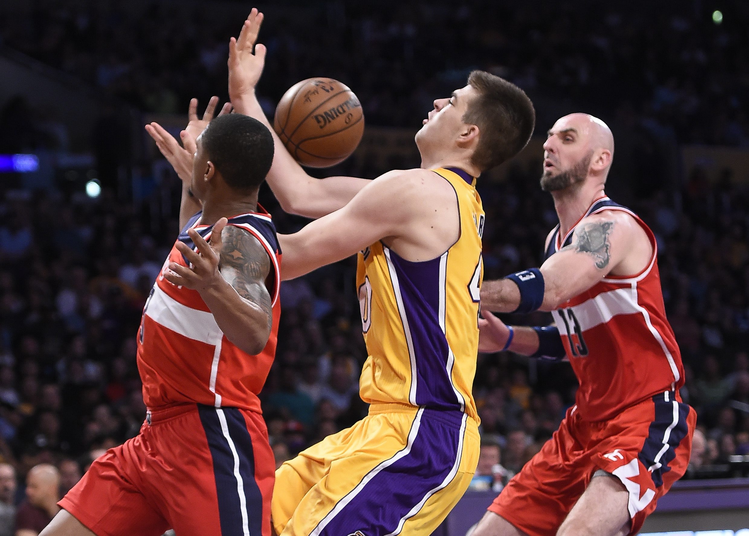 Bradley Beal, Ivica Zubac i Marcin Gortat